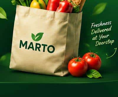 MARTO grocery bag with fresh vegetables